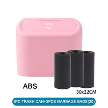 Load image into Gallery viewer, Car Trash Can (with Lid) Contains 60 (300) Garbage Bags, Small Car Trash Can, Leak-proof Mini Car Accessories
