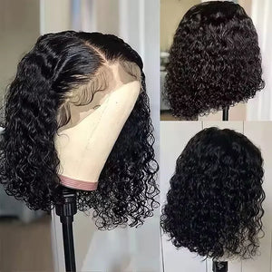 Short Curly Bob Wigs Human Hair 100% Water Wave Bob Wig Pre Plucked 13x4 Frontal Lace Front Human Hair Wigs For Women On Sale