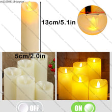 Load image into Gallery viewer, 10-120pcs Flameless Fake Candle LED Flickering Candles Battery Operated LED Pillar Candles for Wedding Halloween Decor Party
