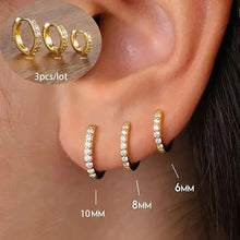 Load image into Gallery viewer, 3-Piece Star Drop Earrings Set – 18K Gold Stainless Steel Dangle Jewelry
