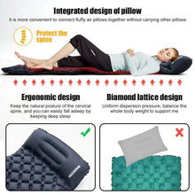 Load image into Gallery viewer, Ultralight Camping Inflatable Mattress with Built-In Pump &amp; Pillow

