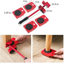 Load image into Gallery viewer, Furniture Mover Lifter Slider Appliances Lifter Tool Set Professional Heavy Furniture Movers Sliders with 4 Wheels Moving Device
