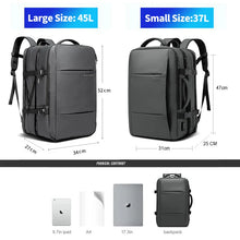 Load image into Gallery viewer, Expandable Business Backpack for Men - 17.3" Laptop, USB, Waterproof Travel Bag
