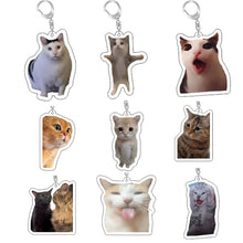 Load image into Gallery viewer, Funny Cat Memes Series Keychain Student Gift Bag Lanyard  Women's Bag Pendant Keychain Cute Things Cheap Gift For Best Friends
