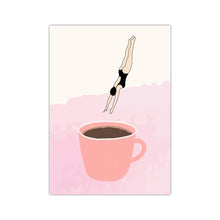Load image into Gallery viewer, Retro Coffee Diving Poster Canvas Wall Art | Good Morning Coffee Print
