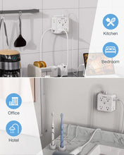 Load image into Gallery viewer, TESSAN Multi Outlet Splitter with 8 AC Outlets &amp; 3 USB (1 USB C) Surge Protector Multi Outlet Extender for Home Office Dorm
