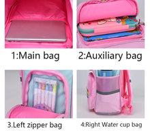 Load image into Gallery viewer, Kid Unicorn Backpack for Girls – Rainbow Eyes Waterproof School Bag
