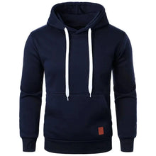 Load image into Gallery viewer, Men’s Casual Lightweight Hoodie – Solid Color Drawstring Pullover Sweatshirt for Streetwear &amp; Outdoor Style
