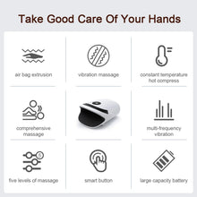 Load image into Gallery viewer, Wireless Electric Hand Massager Air Compression Hot Compress Palm Acupoint Massager Finger Arthritis Numbness Muscle Relaxation
