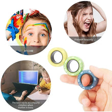 Load image into Gallery viewer, Magnetic Spinner Rings Fidget Toy Set – 3PCS Anti-Stress Magnetic Rings for Anxiety Relief and Focus
