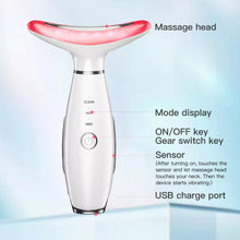 Load image into Gallery viewer, 3 in 1 EMS Neck Face Beauty Device with Thermal Neck Lifting Vibration LED Facial Massager Double Chin Remover Skin Care Tool
