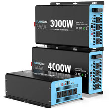 Load image into Gallery viewer, 2500W/3000W/4000W Power Inverter Pure Sine Wave DC 12V To AC 110V 120V with Remote Control and USB LCD Display For Vehicles RV
