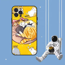 Load image into Gallery viewer, Cat Cute Art Phone Case For Iphone 8 7 6 6s Plus X Se 2020 Xr Xs 14 11 12 13 Mini Pro Max Mobile Case  Transparent Soft Protective Clear Case Compatible For Iphone
