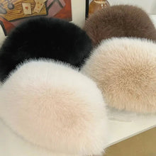 Load image into Gallery viewer, Hot Sale Fur Hat Women Warm Snow Ski Cap Female Faux Fox Fur Thick Warm Winter Hat Lady Windproof Russian Hat Ear Warmer Bonnet
