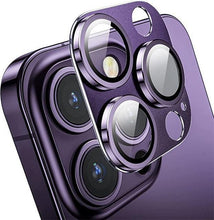 Load image into Gallery viewer, Camera Lens Metal Protector Glass For iPhone 14 Pro 13Pro 13 12 Pro Max Plus Full Cover Lens Protective Cap For iPhone 13 14Pro Tempered Glass Lens Film Metal Camera Screen Protection HD Clear Lens Protector
