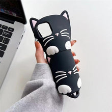 Load image into Gallery viewer, 3D Cartoon Cute Cat Ear Phone Case For Iphone 12 13 11 Pro Max X Xr Xs Max 7 8 6 6s Plus Se 2020 Lucky Cat Cartoon Silicone Cat Phone Case

