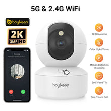 Load image into Gallery viewer, BoyKeep 3MP 5G/2.4GHz WiFi Indoor Home Security IP Smart Baby Monitor Camera Automatic Tracking 24/7 Video Surveillance Camera
