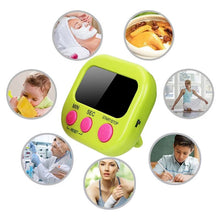 Load image into Gallery viewer, LED Counter Display Alarm Clock Manual Electronic Countdown Sports Magnetic Digital Timer Kitchen Cooking Shower Study Stopwatch
