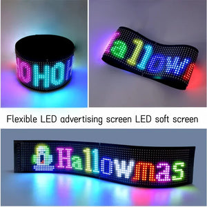 Bluetooth APP Waterproof USB 5V Flexible Addressable RGB Pattern Graffiti Scrolling Text Animation Matrix Pixel Display Car Shop