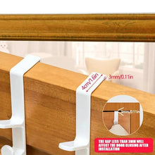 Load image into Gallery viewer, 1pc Bedroom Door Hanger Clothes Hanging Rack Over The Door Plastic Home Storage Organization Hooks, Purse Holder For Bags Rails
