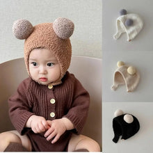 Load image into Gallery viewer, Cute Winter Kids Hats for Girls &amp; Boys Soft Wool Fleece Ear Protection
