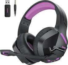 Load image into Gallery viewer, BINNUNE BW01 Wireless Gaming Headset with Mic for PC PS4 PS5 2.4G Bluetooth USB Gamer Headphones with Mic for Laptop Computer
