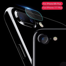 Load image into Gallery viewer, 2 In 1 Metal Camera Lens Protector For Iphone 7 8 Plus X Lens Protective Circle Ring Cover With Tempered Glass For Iphone X Scratch Resistant Hd Tempered Glass Camera Screen Protector
