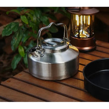 Load image into Gallery viewer, 0.9L Stainless Steel Backpacking Camping Kettle Bushcraft Gear Outdoor Durable Teapot High Quality
