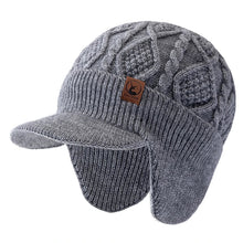 Load image into Gallery viewer, New Unisex Winter Hat Plush Fur Lined Warm Earflap Cap Stylish Soft Beanie Hat  Outdoor Thick Ski Sports Knitted Hat
