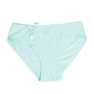 Women's Briefs Appare Mid Waist Cozy Solid Bow Women Cotton Panties Underwear for Women Plus Size 2xl 3xl 4xl 6 pcs/lot