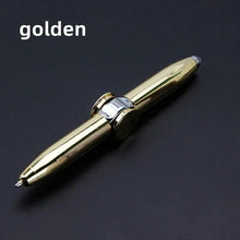 Load image into Gallery viewer, LED Gyro Spinner Pen – Multifunctional Metal Fidget Ballpoint Pen with Light | Stress Relief Spinning Pen for Writing, Focus &amp; Gifts
