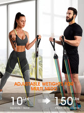 Load image into Gallery viewer, Resistance Bands Set Exercise Bands with Door Anchor Legs Ankle Straps for Resistance Training Physical Therapy Home Workouts
