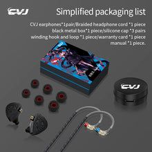 Load image into Gallery viewer, CVJ Night Elf Dual-Channel 3 Dynamic Driver In-Ear Wired HIFI Headphones High-Quality Earbuds with Microphone 3.5mm
