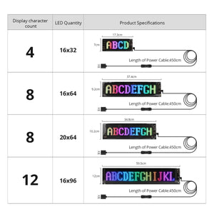 RGB Bluetooth Panel Lamp LED Matrix Pixel Lights Pattern Graffiti Scrolling Text Animation Display Car Shop Reminder Night Light