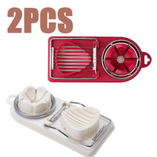 Load image into Gallery viewer, 1/2PC Multi Functional Egg Cutting Artifact Stainless Steel Slicer Fancy Splitter Kitchen Divider Two in One Egg Cutter Tools
