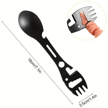 Load image into Gallery viewer, Outdoor Survival Tools 5 in 1 Camping Multi-functional EDC Kit Practical Fork Knife Spoon Bottle/Can Opener
