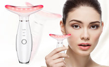 Load image into Gallery viewer, 3 in 1 EMS Neck Face Beauty Device with Thermal Neck Lifting Vibration LED Facial Massager Double Chin Remover Skin Care Tool
