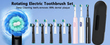 Load image into Gallery viewer, Electric Toothbrush Rotary Cleaning Teeth Brush Waterproof Electronic Tooth Brush With Timer Rechargeable Toothbrush with 8 Head

