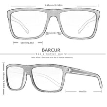 Load image into Gallery viewer, BARCUR Classic Fashionable Men’s Polarized Sports Sunglasses – Durable Lightweight Rectangular Frame UV400 TAC Lenses Comfortable Fit Outdoor Eyewear for Hot Summer Days All Ages and Activities
