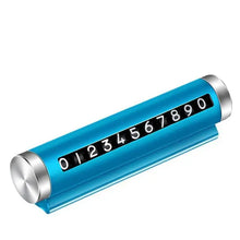Load image into Gallery viewer, Car Temporary Parking Number Plate Black/Silver/Blue Aluminium Alloy Material Roller Adjustable Car Parking Plate Car Supplies
