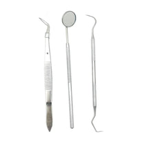 Load image into Gallery viewer, 10pcs Stainless Steel Dental Forceps Dental Twezzers Dental Mouth Mirror Teeth Probe Dental Instrument Tooth Examination Tools
