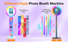 Load image into Gallery viewer, Portable iPad Photo Booth for 10.2-13in ipad with APP/Remote Control Photobooth Machine for Wedding Party Events Free logo
