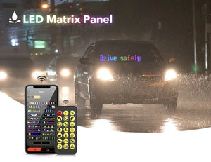 LED Sign Car Scrolling Advertising USB 5V Bluetooth App Control Logo Light Custom Text Pattern Animation Programmable Display