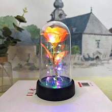Load image into Gallery viewer, Artificial Rose Flowers Valentines Day Gift for Girlfriend Eternal Rose LED Light Foil Flower Wedding Decor Christmas Gifts
