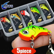 Load image into Gallery viewer, 5piece fishing lure kit Metal VIB Artificial Bait Sinking Spinner Spoon Fishing Lures Jigs Fishing Tackle
