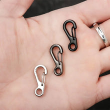 Load image into Gallery viewer, 10Pcs Mini SF Spring Backpack Clasps Climbing Carabiners EDC Keychain Camping Bottle Hooks Paracord Tactical Survival Gear
