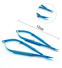 Load image into Gallery viewer, 4pcs titanium Ophthalmic instrument set forcep needle holder scissor OR Silicone Sterilization tray
