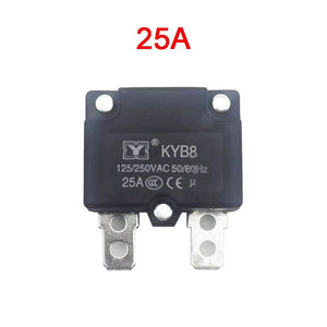 DIY 7A 10A 15A Automatic Reset Relay Fuse Therma Switch Circuit Breaker Current Overload Protector Kids Electric Car Accessories