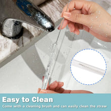 Load image into Gallery viewer, 6Pcs 31cm Vacuum Cup Straws with Cleaning Brush for Stanley 40oz Adventure Quencher Insulated Cup Travel Tumbler Reusable Straw

