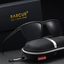 Load image into Gallery viewer, BARCUR Classic Fashionable Men’s Polarized Sports Sunglasses – Durable Lightweight Rectangular Frame UV400 TAC Lenses Comfortable Fit Outdoor Eyewear for Hot Summer Days All Ages and Activities
